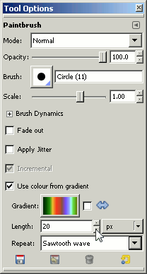 adjust brushed gradient options